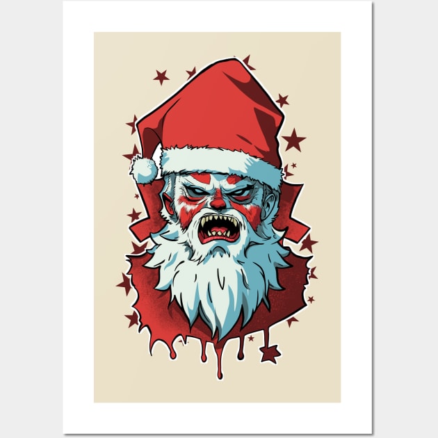 Warpaint Santa Wall Art by Elijah101